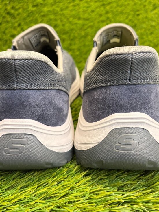Skechers Decklan Gulliver Mens Size 8 Gray White Casual Classic Slip On Shoes main image 7